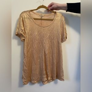 Shimmer gold top from Anthropologie
